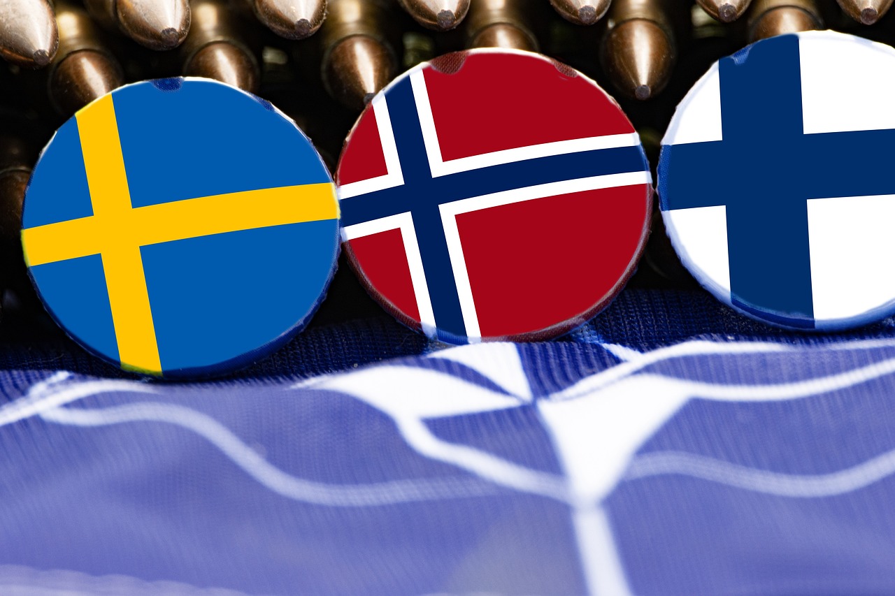 Flaggor av Norge, Finland och Sverige Image by Marek Studzinski from Pixabay